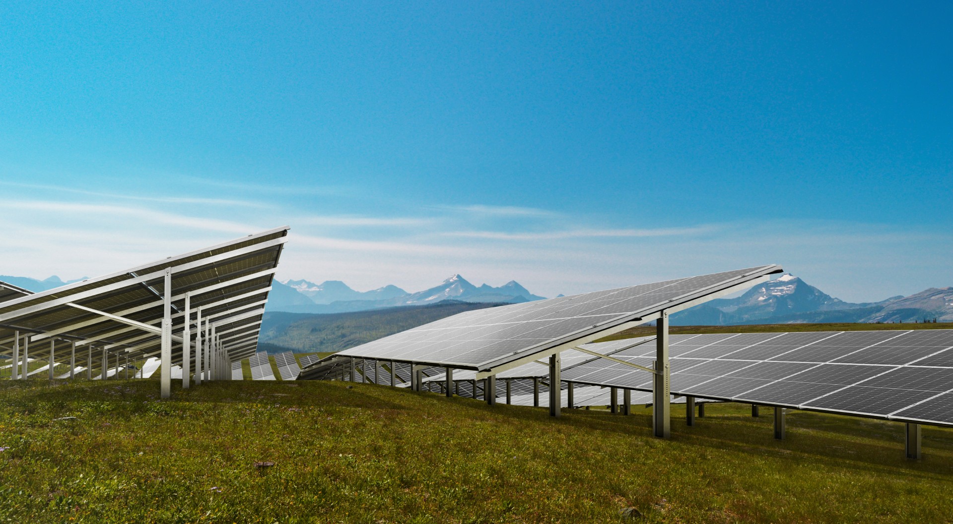 photovoltaik-rendering 3d rendering photovoltaik solar modul solarpark zelle