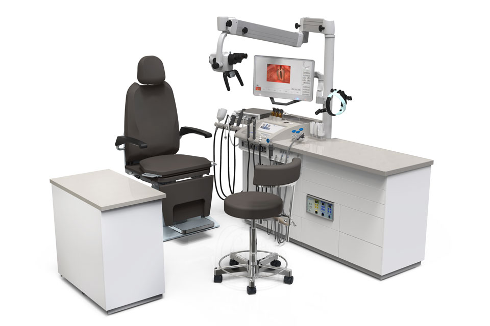 medical-rendering behandlungseinheit render 3d stuhl monitor