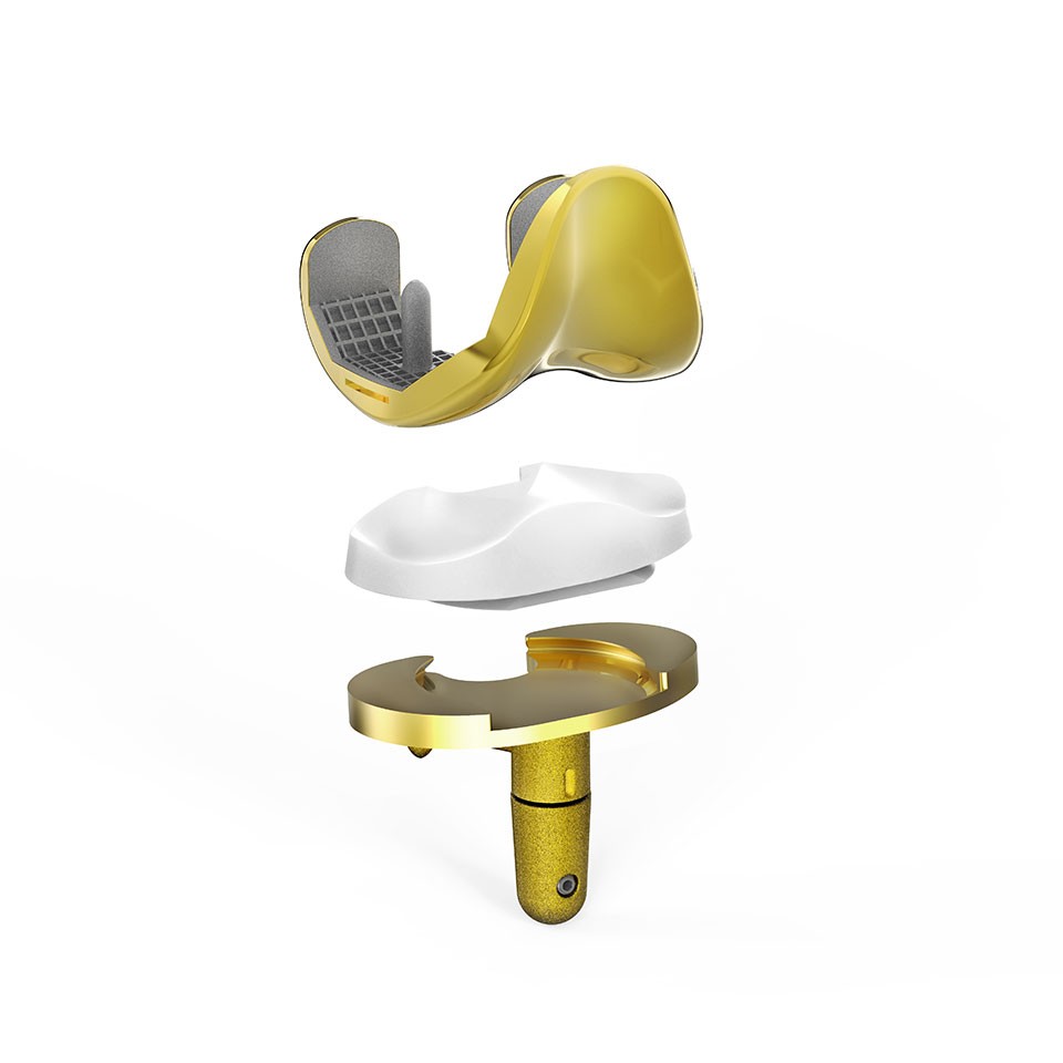 medical-rendering gelenk prothese rendering titan gold gesundheitswesen